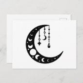 半月、月相 ポストカード (正面/裏面)