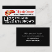 半永久的な美しい顔タトゥーアーティスト 名刺 (正面/裏面)