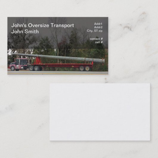 半特大具体的な電柱を強く引くこと 名刺 (正面/裏面)