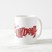 "半狂乱の吸血鬼"の（ばちゃばちゃ）跳ねるのロゴのコーヒー・マグ コーヒーマグカップ (正面右)