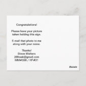 半狂信者の資格を持つ ポストカード (裏面)