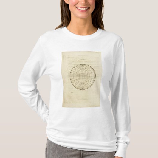半球の地図 Tシャツ (正面)