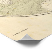 半球アトラスマップ ポスター (角)