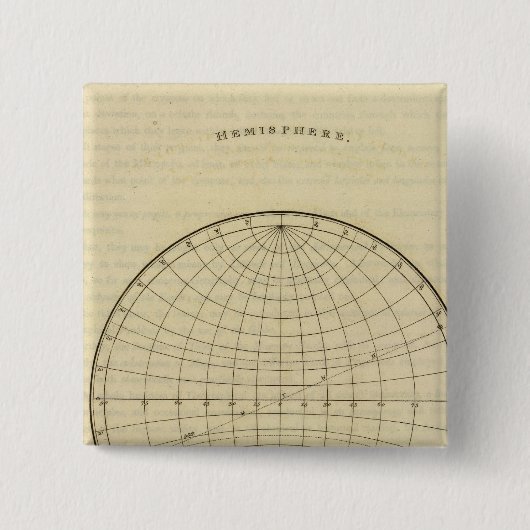 半球マップ 缶バッジ (正面)