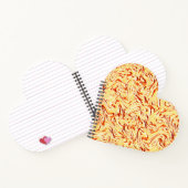 半生のキャベツ、黄色、珊瑚のように見える ノートブック (内部)