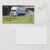 半白のトラックおよびトレーラー 名刺 (正面/裏面)