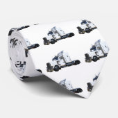 半白のトレーラートラック ネクタイ (ロール)