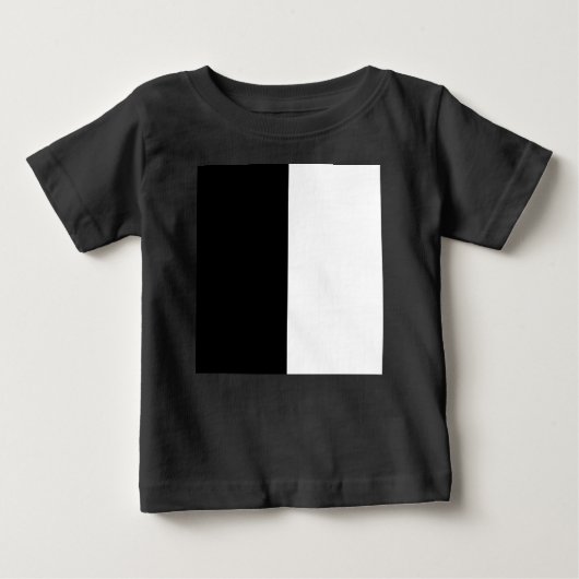 半白半黒、半黒半白 ベビーTシャツ (正面)