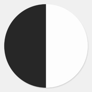 半白半黒、半黒半白 ラウンドシール