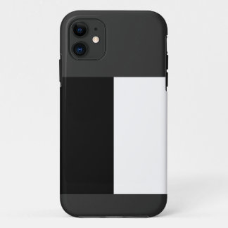 半白半黒、半黒半白 iPhone 11 ケース