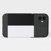 半白半黒、半黒半白 Case-Mate iPhoneケース (裏面(横))