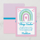 半睡眠で寝て虹の上で眠ろう サンキューカード (正面/裏面)