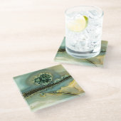 半石の中大切に ガラスコースター (アングル)