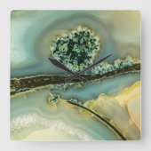 半石の中大切に スクエア壁時計 (正面)