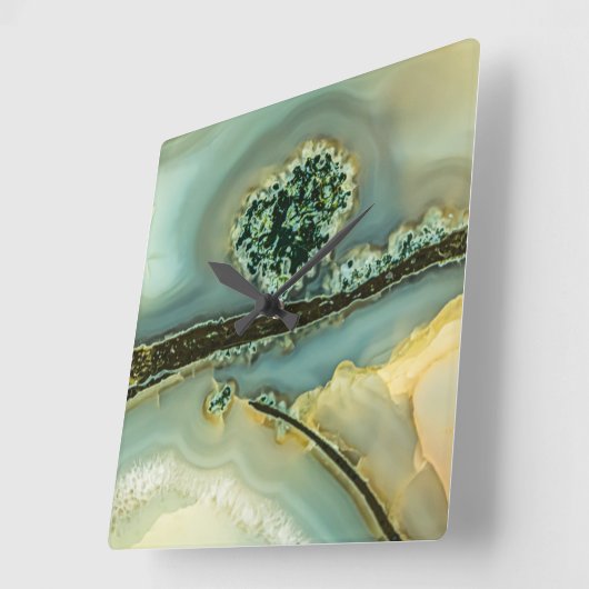 半石の中大切に スクエア壁時計 (傾斜)