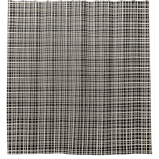 半素晴らし世紀の模様を織モダンミニマルる シャワーカーテン (正面)