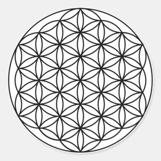 半胸骨花の命のシール ラウンドシール (正面)