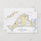 半航海のフォーマル結婚/イベントRSVPカード 出欠カード (裏面)