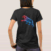 半袖のグラフィック・スモーキング・タイガー画像 Tシャツ (裏面)