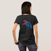半袖のグラフィック・スモーキング・タイガー画像 Tシャツ (裏面フル)