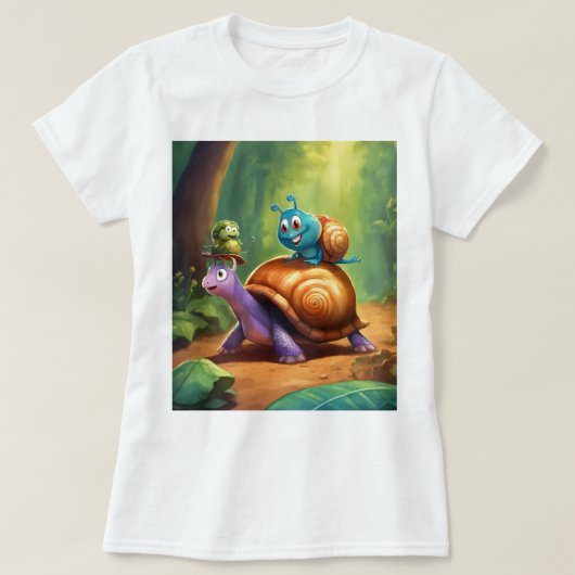 半袖オーバーサイズTシャツ女性用ラウンドネック Tシャツ (デザイン正面)