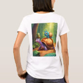 半袖オーバーサイズTシャツ女性用ラウンドネック Tシャツ (裏面)