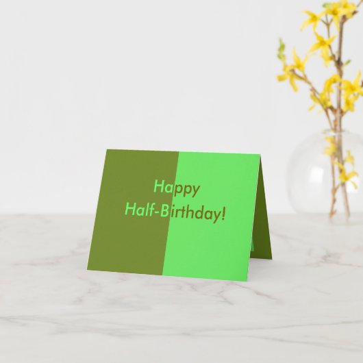 半誕生日カード カード (黄色い花)
