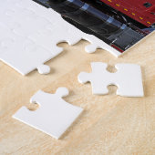 半赤のトラクターのTralerの金属トラック ジグソーパズル (側面)