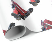 半赤のトラクターのTralerの金属トラック ラッピングペーパー (ロールコーナー)