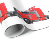 半赤のTracterのトレーラー ラッピングペーパー (ロールコーナー)