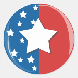 半赤ハーフブルー（白い星あり） ラウンドシール