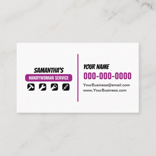 半身女性サービス両面 名刺 (正面)