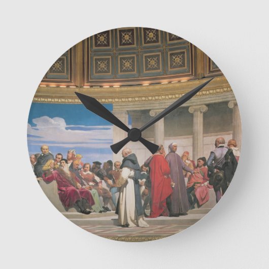 半輪車:全年齢作家、右詳細 ラウンド壁時計 (正面)