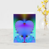 半透明なハート カード (黄色い花)