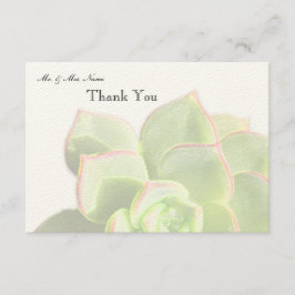 半透明な緑のSucculentは感謝していしています サンキューカード
