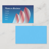 半透明な(深紅の)三帆 名刺 (正面/裏面)