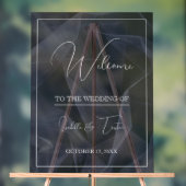 半透明のタールブラック結婚の歓迎 アクリルサイン (ニュートラル)