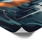 半透明のマシュスケープ:未来的な水彩痛 ポスター (角)