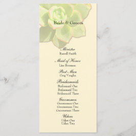 半透明の多肉性クリーム結婚式 プログラム