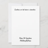 半透明の女性バイザシーフラットノテカード サンキューカード (裏面)