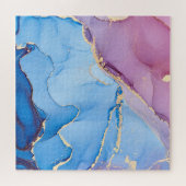 半透明の色相の流体：アルコールインク抽象芸術 ジグソーパズル (横)