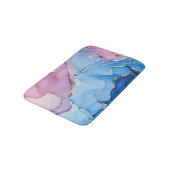 半透明の色相の流体：アルコールインク抽象芸術 バスマット (アングル)