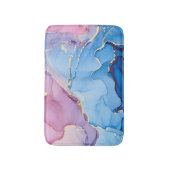 半透明の色相の流体：アルコールインク抽象芸術 バスマット (正面縦)