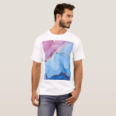 半透明の色相の流体:アルコールインク抽象芸術 Tシャツ (正面フル)