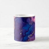 半透明の色相の電流、メタリックなスイの蛇行 コーヒーマグカップ (中央)