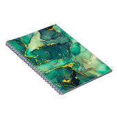 半透明の色相の電流、メタリックなスイの蛇行 ノートブック (右側)