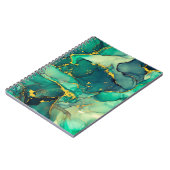 半透明の色相の電流、メタリックなスイの蛇行 ノートブック (左側)