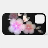 半透明の花を黒のCase-Mate iPhoneケースに Case-Mate iPhoneケース (裏面 (横))