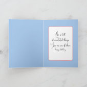 半透明の誕生日ポピーズオンブラック カード (内部)