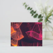 半透明の赤オレンジ色の藤 ポストカード (スタンド正面)